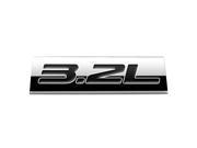 METAL EMBLEM CAR BUMPER TRUNK FENDER DECAL LOGO BADGE CHROME BLACK 3.2L 3.2 L