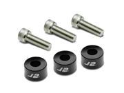 Pack of 3 J2 Engineering Aluminum Engine Ignition Distributor Metric Cup Washer Bolt Kit Black Honda Acura