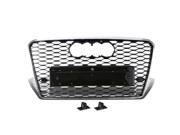 For 12 14 Audi A7 Quattro S7 MLB Chrome Trim Black ABS Honeycomb RS Style Front Bumper Grill 13