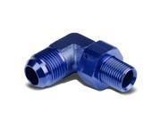 10AN AN10 AN 10 90 DEGREE MALE TO 3 8 NPT BLUE ALUMINUM ANODIZE FITTING ADAPTER