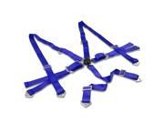 Universal 6 Point Racing Seat Belt Harness Camlock Buckle Pack of 1 Blue