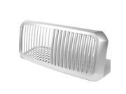 For 11 14 Ford F 250 350 Super Duty ABS Plastic Vertical Style Front Bumper Grille Silver 3rd Gen 12 13