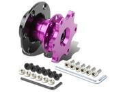 6 Hole Pull Ball Bearing Style 2 Thick Steering Wheel Short Quick Release Hub Adapter Purple