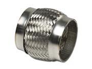 3.5 Inlet Stainless Steel Double Braided 2.25 Flex Pipe Connector 4.25 Overall Length