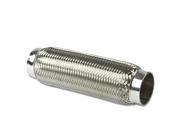 2.375 Inlet Stainless Steel Double Braided 8.25 Flex Pipe Connector 9.75 Overall Length