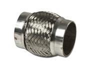 2.5 Inlet Stainless Steel Double Braided 2.25 Flex Pipe Connector 4 Overall Length