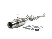 4 ROLLED MUFFLER TIP RACING CATBACK EXHAUST SYSTEM FOR 01 05 HONDA CIVIC DX LX