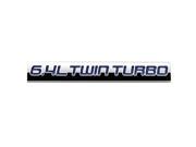 METAL TRUNK BUMPER EMBLEM DECAL FENDER BADGE CHROME BLUE 6.4L 6.4 L TWIN TURBO