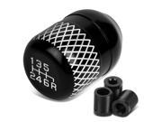 Universal 6 Speed Black Anodized Aluminum Netted Racing Shift Knob