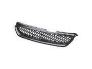 For 98 02 Honda Accord 2DR Type R Style ABS Plastic Mesh Front Upper Grille Black 6th Gen CG2 CG4 99 00 01