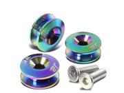 Pack of 4 J2 Engineering Aluminum Front Rear Trunk Bumper Quick Release Fastener Hatch Kit Neo Chrome