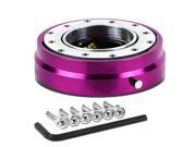 6 Hole Push Pin Style 1 Thick Steering Wheel Short Quick Release Hub Adapter Purple