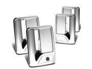 For 99 15 Ford Super Duty 4DR 4pcs Exterior Door Handle Cover without Passenger Keyhole Chrome 07 08 09 10 11 12 13 14