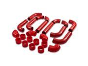 UNIVERSAL TYPE 2 12PC 2.5 ALUMINUM TURBO INTERCOOLER PIPING PIPE HOSE CLAMP RED