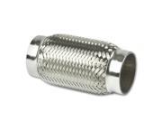 2.375 Inlet Stainless Steel Double Braided 4.25 Flex Pipe Connector 6.125 Overall Length