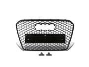 For 13 16 Audi A5 Quattro S5 MLB Glossy Black ABS Honeycomb RS Style Front Bumper Grill 14 15