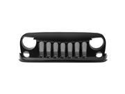 For 07 16 Jeep Wrangler JK Glossy Black ABS Angry Bird Style Mesh Front Bumper Grill 08 09 10 11 12 13 14 15