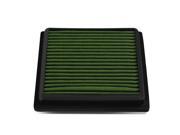 Infiniti G35 G37 Nissan 350z 370z Reusable Washable Replacement High Flow Drop in Air Filter Green