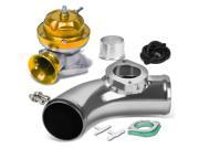 30 PSI Adjustable Rs Turbo Blow Off Valve 80 Degree Flange Pipe Adaptor Gold