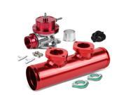 Adjustable Turbo Blow Off Valve Dual Type S 2.5 Flange Pipe Adaptor PSI Red