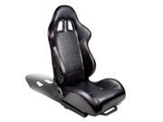 FULLY RECLINABLE PVC LEATHER SPORTS RACING SEAT MOUNTING SLIDER PASSENGER SIDE