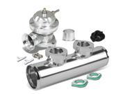 Adjustable Turbo Blow Off Valve Dual Type Rs 2.5 Flange Pipe Adaptor PSI Silver