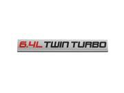 METAL GRILL TRUNK EMBLEM DECAL LOGO TRIM BADGE RED BLACK 6.4L 6.4 L TWIN TURBO