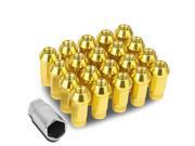 20-Piece M12 x 1.25 Aluminum Alloy Wheel Lug Nuts +1 X Deep Drive Extension (Gold) 20-Piece M12 x 1.25 Aluminum Alloy Wheel Lug Nuts +1 X Deep Drive Extension (Gold)