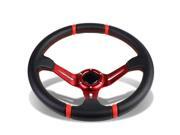 320mm 6-Bolt Aluminum Frame Vinyl Leather Cover Steering wheels + Horn Button (Red Spoke / Red Stripe) 320mm 6-Bolt Aluminum Frame Vinyl Leather Cover Steering wheels + Horn Button (Red Spoke / Red Stripe)