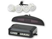 UNIVERSAL CAR BACK-UP REVERSE PARKING SENSOR RADAR KIT+LED DISPLAY+BUZZER WHITE UNIVERSAL CAR BACK-UP REVERSE PARKING SENSOR RADAR KIT+LED DISPLAY+BUZZER WHITE
