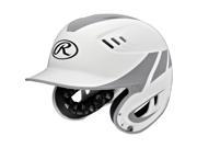 Rawlings Velo Two Tone Junior Home Batting Helmet White Silver