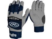 Rawlings Adult Workhorse 950 Series Batting Gloves Small Navy