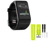 Garmin vivoactive HR GPS Smartwatch  XL Fit - Black w/ Silicone Band Strap + Tools Lime