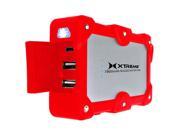 Xtreme 2.4Amp Dual Port Weatherproof Power Bank Charger 7800mAh Red