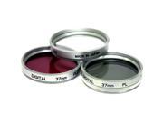 Digital Concepts 46mm UV Polarizer FLD Deluxe Filter kit set of 3 carrying case