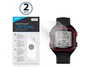 Garmin Forerunner 25 Black Red Screen Protector BoxWave [ClearTouch Crystal 2 Pack ] HD Film Skin Shields From Scratches for Garmin Forerunner 25 Black Red