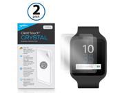 Sony SmartWatch 3 SWR50 Screen Protector, BoxWave [ClearTouch Crystal (2-Pack)] HD Film Skin - Shields From Scratches for Sony SmartWatch 3 SWR50