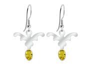 Orchid Jewelry 925 Sterling Silver 1 Carat Citrine Earrings
