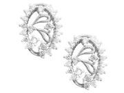 Orchid Jewelry 925 Sterling Silver 0.80 Carat Cubic Zirconia Stud Earrings