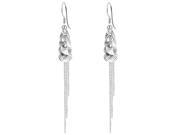 Orchid Jewelry 925 Sterling Silver Chain Earrings