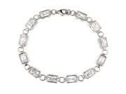 Orchid Jewelry 925 Sterling Silver Cubic Zirconia Bracelet