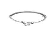 Orchid Jewelry 925 Sterling Silver Cubic Zirconia Bangle