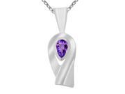 Orchid Jewelry 925 Sterling Silver 0.45 Carat Amethyst Necklace