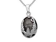 Orchid Jewelry 925 Sterling Silver 25 Carat Grey Moonstone Necklace
