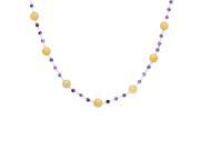 Orchid Jewelry 925 Sterling Silver 63 1 3 Carat Honey Jade and Amethyst Gemstone Necklace