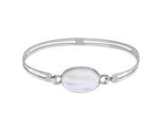 Orchid Jewelry 925 Sterling Silver 4 Carat Mother of Pearl Bracelet