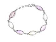 Orchid Jewelry 925 Sterling Silver 23 4 5 Carat Amethyst and Green Amethyst Bracelet