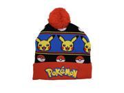 Pokemon Pikachu Knitted Hat with Pom Pom