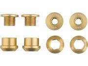 Wolf Tooth Components 1x 6mm Chainring Bolt Gold Set of 4 Dual Hex Fittings