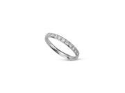 Forever Classic Moissanite Pave Stone Stacker Ring Size 8 0.44cttw DEW